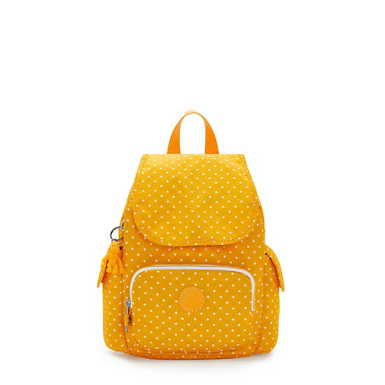 Sacs À Dos Kipling City Pack Mini Printed Jaune | FR 1720ZU